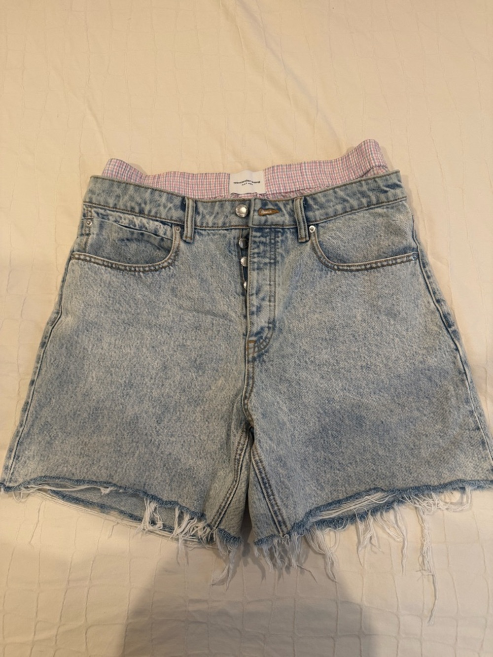 Alexander Wang Denim Boxer Layered Shorts